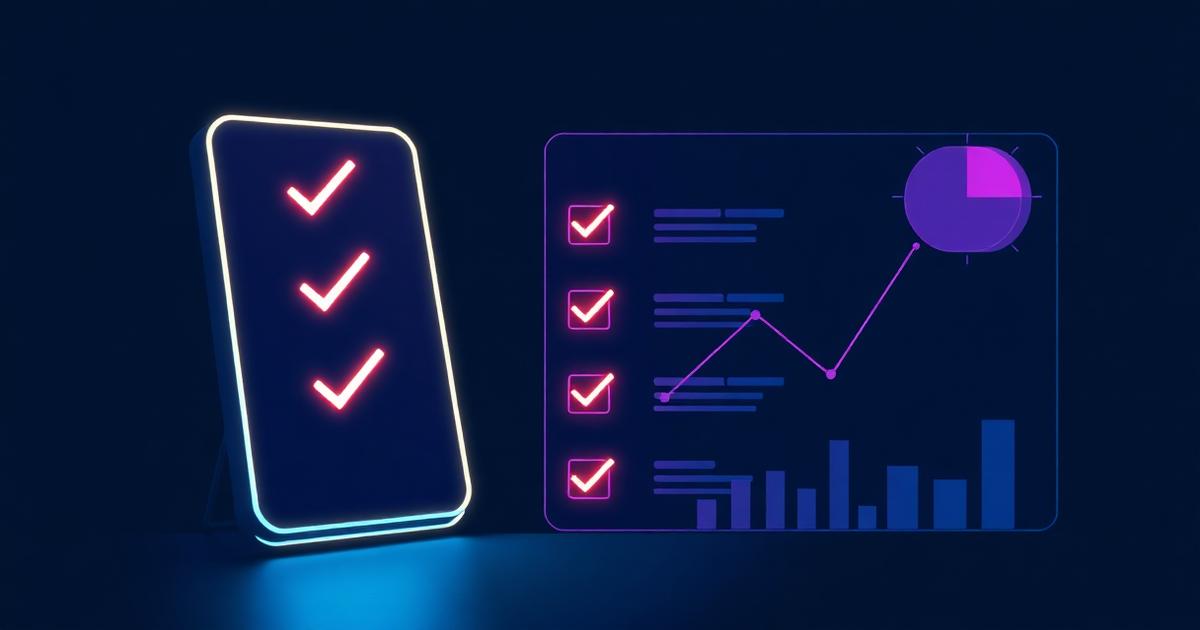 Checklist con gráficos de rendimiento de apuestas